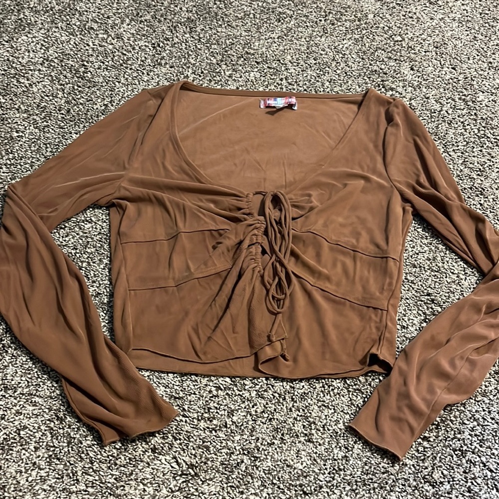 Urban Outfitters Long Sleeve Cropped Top